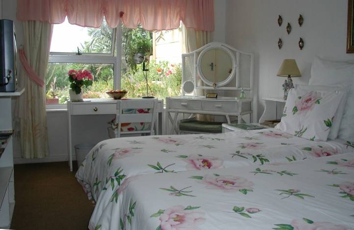 view of garden from inside the en-suite room