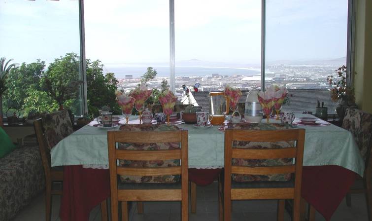 upper lounge with view of Cape Town harbor